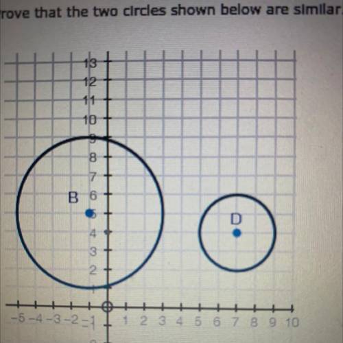 EXTREMELY URGENT I NEED AN ANSWER ASAP Prove that the two circles shown below are similar. IN COMPL