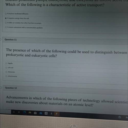 The presence of which of the following could be used to distinguish between prokaryotic and eukaryo