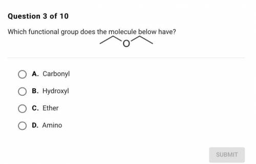 Which functional group does the molecule below have?