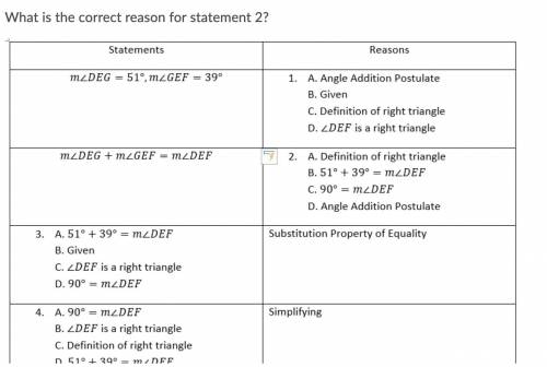 50 POINTS
What is the correct reason for statement 3?