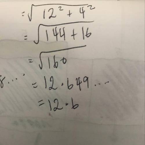 Solve for the missing side to the tenths place ( ignore the letters labeled on the triangle, they ar