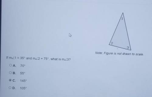 If m1=35° and m2=75°, what is m3?​