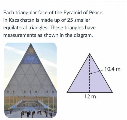 Each triangular face of the Pyramid of Peace in Kazakhstan is made up of 25 smaller equilateral tri