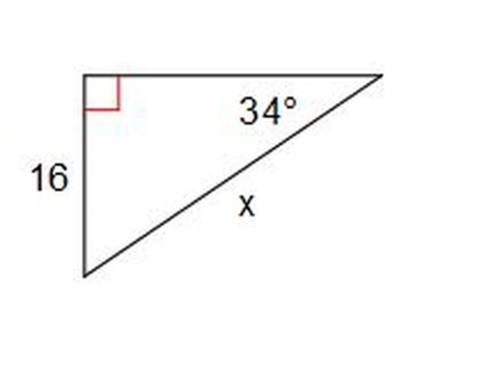Which Trig ratio should be used to find the missing side?

A.Sin
B.Cos
C.Tan