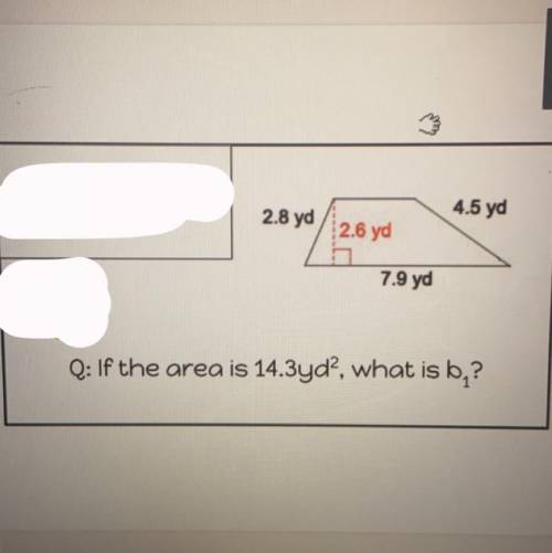 If the area is 14.3yd, what is b?1?