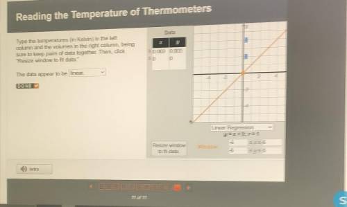 I need help Type th temperature (in Kelvin) in the left column and the volumes in the right column,