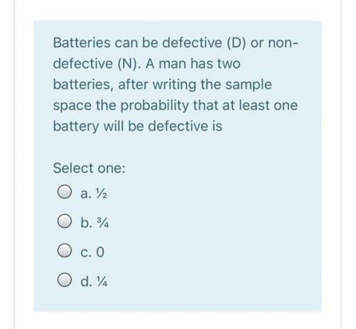 The probability at least one battery will be defective