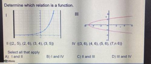 Determine which relation is a function.