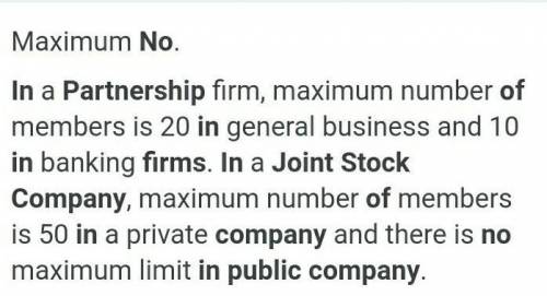 14 Write any five differences between partnershipand Joint stock company​
