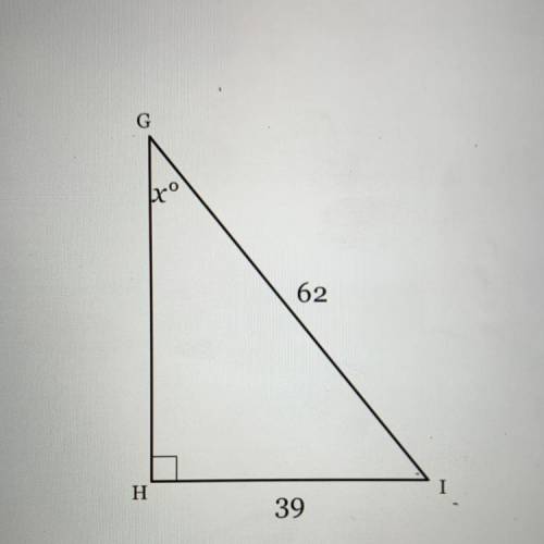 Solve for x. Round to the nearest tenth of a degree, if necessary