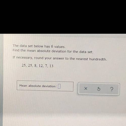 Find the mean absolute deviation for the data set