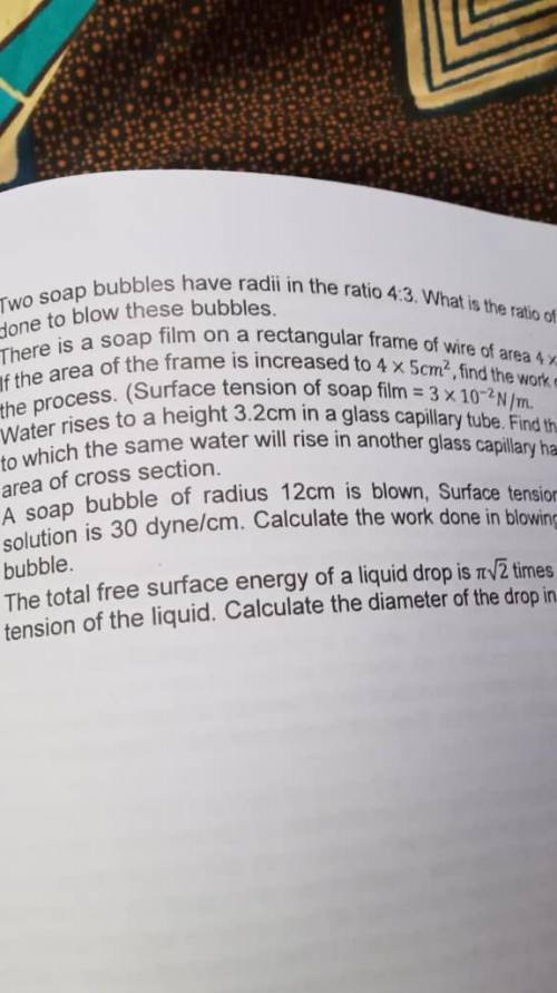 the total free surface energy liquid drop is π√2 timesthe surface tension of the liquid. calculate
