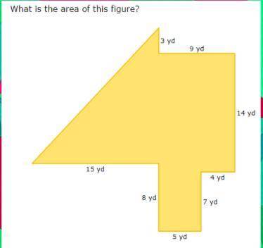 Can someone please help me solve this question? Find the area of the figure please.