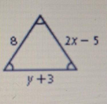 Find the value of x and y​