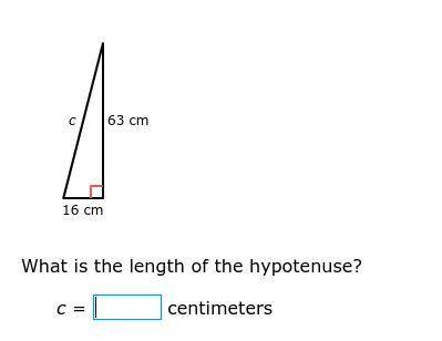 What is the length of the hypotenuse?