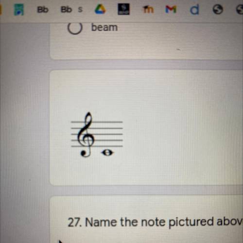 Name the note pictured above. 
D
Α
F
C