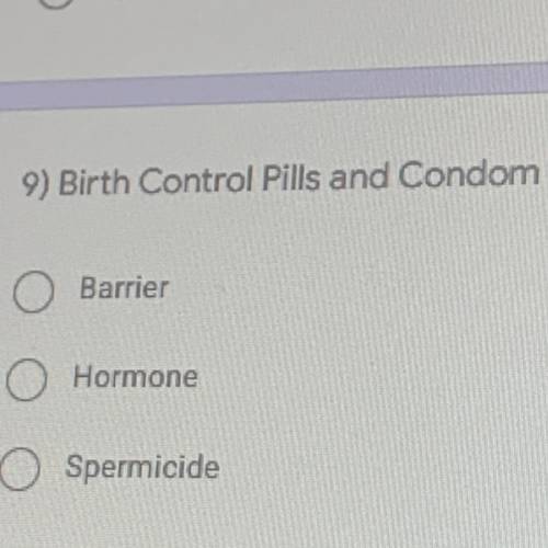Birth Control Pills and Condom 
Barrier or hormone ?