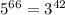 5 { }^{66}  =  {3}^{42}