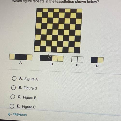 Which figure repeats in the tessellation shown below?