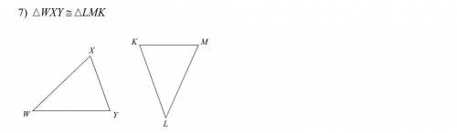 Mark the angles and sides of each pair of triangles to indicate that they are congruent.