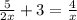 \frac{5}{2x} +3=\frac{4}{x}