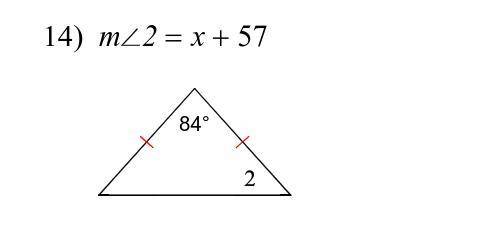 Find the value of x. Show all work.