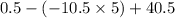 0.5 - ( - 10.5 \times 5) + 40.5