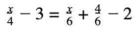 1

FRACTION BUSTER: what number would you multiply the terms in this equation to get rid of the fr