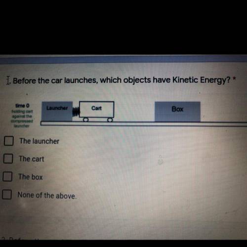 Which objects have kinetic energy?