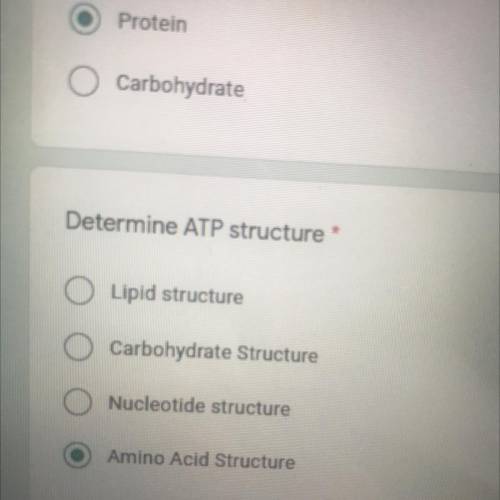 Determine ATP structure

Lipid structure
Carbohydrate Structure
Nucleotide structure
Amino Acid St