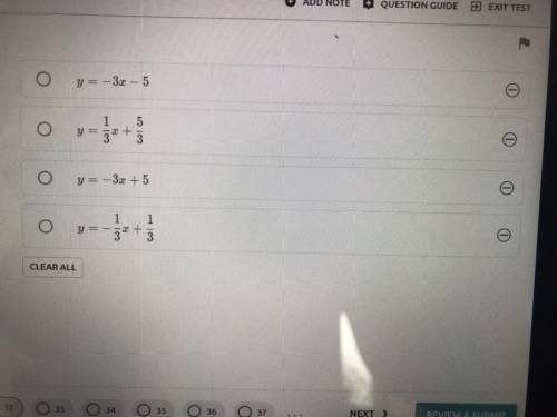 Which equation represents the line that passes through the point (-2, 1) and is perpendicular to th