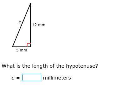 What is the length of the hypotenuse?