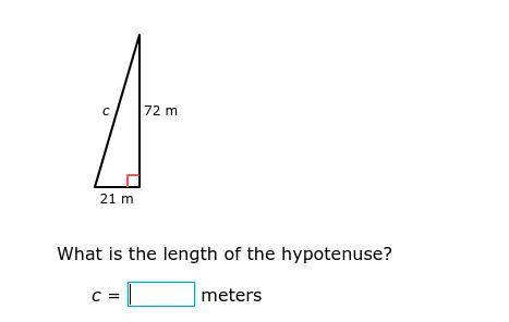 What is the length of the hypotenuse?