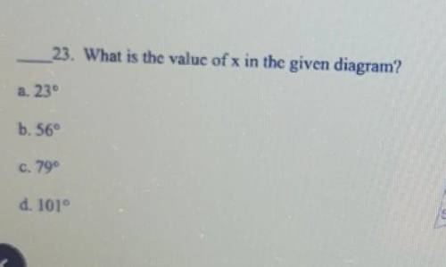 What is the value of the x in the given diagram?​