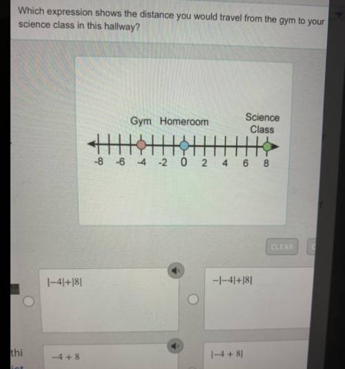 Which expression shows the distance you would travel from the gym to your

science class in this h