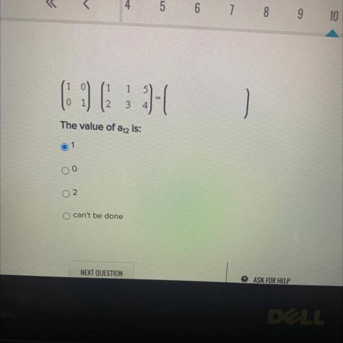 The value of a 12is:
1. 0. 2. Can't be done.