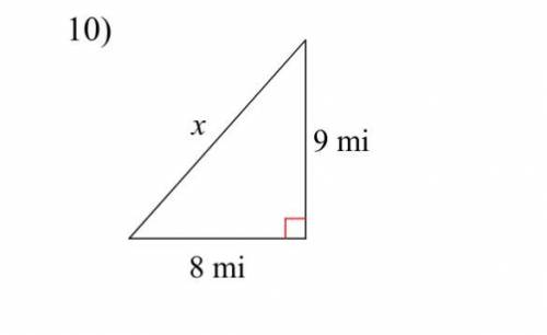 Find the missing side of each triangle. Leave your answers in simplest radical form.