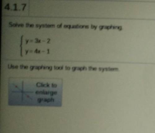 Solve the system of equations by graphing.​