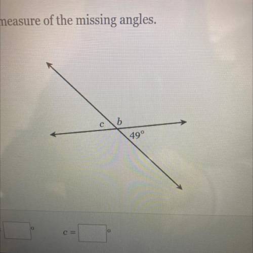 Find the measure of the missing angle