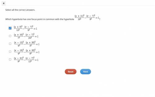 Which hyperbola has one focus point in common with the hyperbola ?