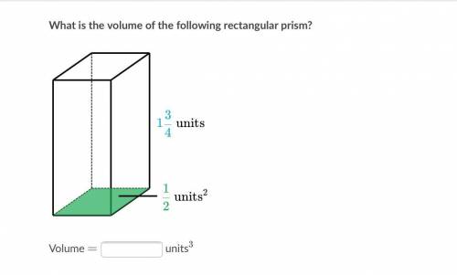 What is the volume of the following rectangular prism?