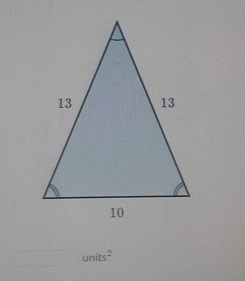 What is the area of the triangle shown below?(please help, im trying to bring my grades up)​