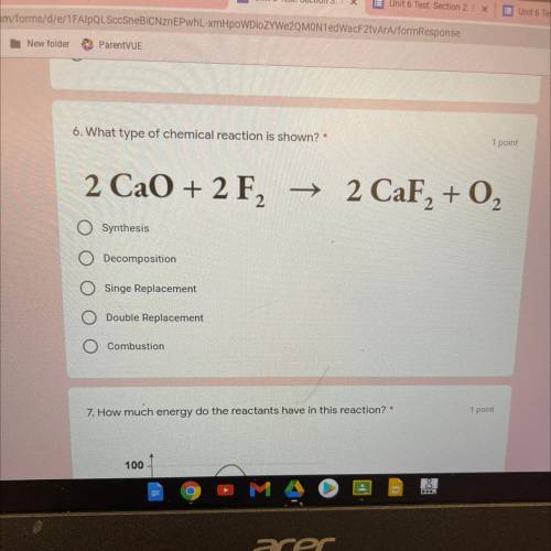 What type of chemical reaction is shown. 
LOL pls help me