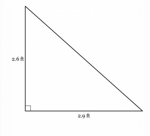 What is the area, in square feet, of the shape below?