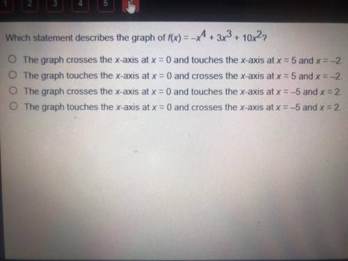 Which statement describe the graph