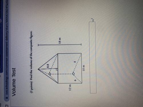 Find the volume of the composite figure