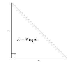 12.

Find the value of x. If necessary, round to the nearest tenth.
A. 7.0 in.
B. 9.9 in.
C. 14.0