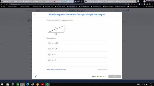 Pls help im almost done. Find the value of x in the triangle shown below.