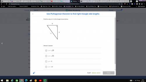 Im failing math rn and really need help so pls help. Find the value of xin the triangle shown below