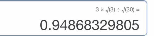 Simplify. 3√3 /√30
step by step